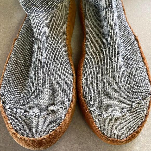 Woolrich Gray Lined Leather Unisex Hard Bottom Hiking Cabin Camping Outdoo… - Picture 2 of 5